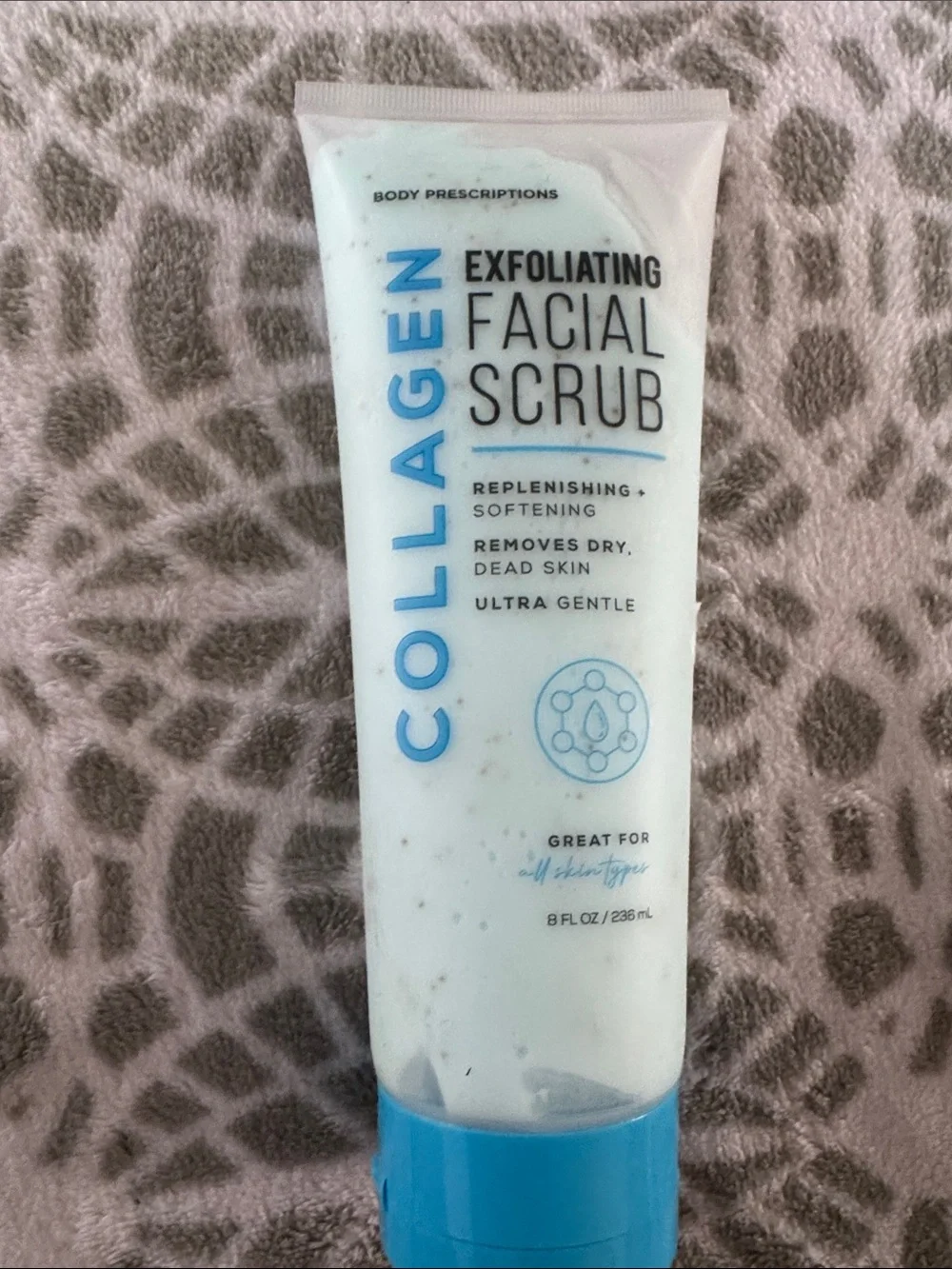 Body Prescriptions Collagen Exfoliating Facial Scrub - Light Blue